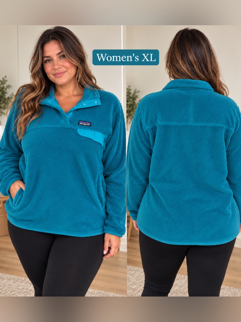 Patagonia Women's Teal Snap-T Fleece Pullover